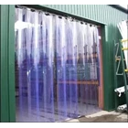 Tirai PVC / Plastik Curtain Blue Clear Tebal 2mm Lebar 20cm 1