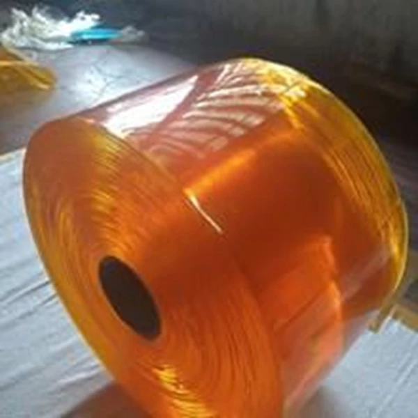 Tirai PVC / Plastik Curtain Orange Clear
