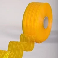 Tirai PVC / Plastik Ribbed Double Yellow