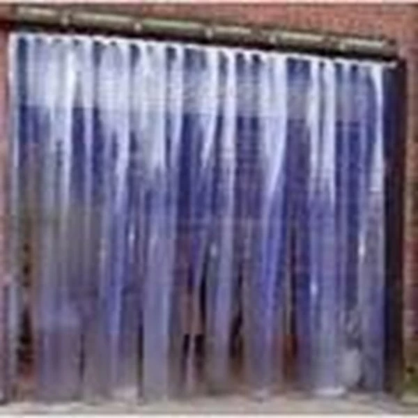 Tirai PVC Curtain Blue Clear