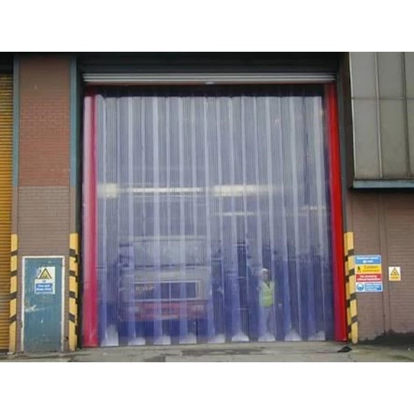 Tirai PVC / Plastik Curtain Mika Blue Clear