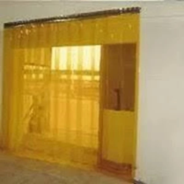 Tirai PVC Curtain Orange Clear 