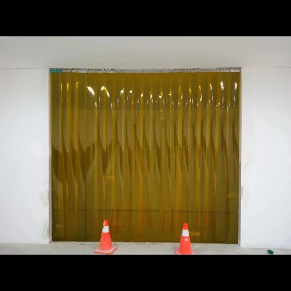 Tirai PVC / Plastik Curtain Warna Orange  