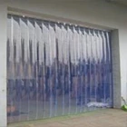 PVC Curtain Plastik Blue Clear 1