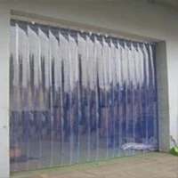 PVC Curtain Plastik Blue Clear