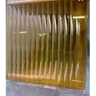 Tirai PVC / Plastij Curtain Orange Di set Sesuai Ukuran Pintu 1